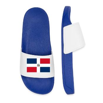 Dominican Republic Flag Classic Frame - Männer Badelatschen - Königsblau - Vorne