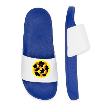 Autumn October Weather - Men’s Pool Sliders - royal blue - Front
