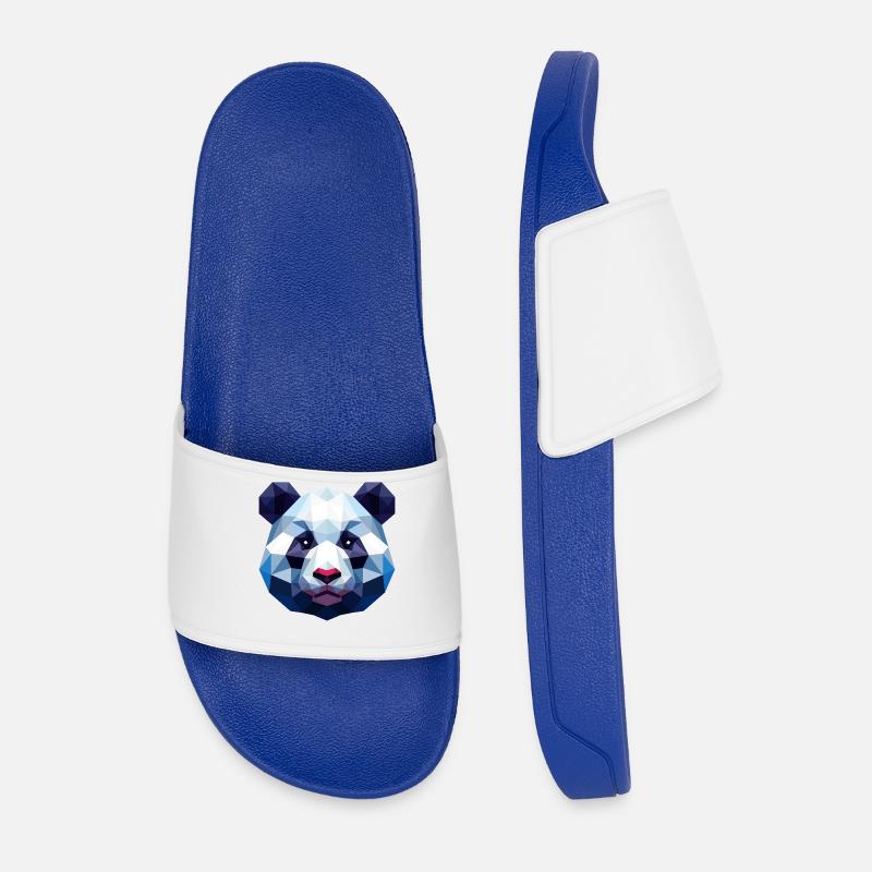 Panda Lowpoly - Männer Badelatschen - Königsblau