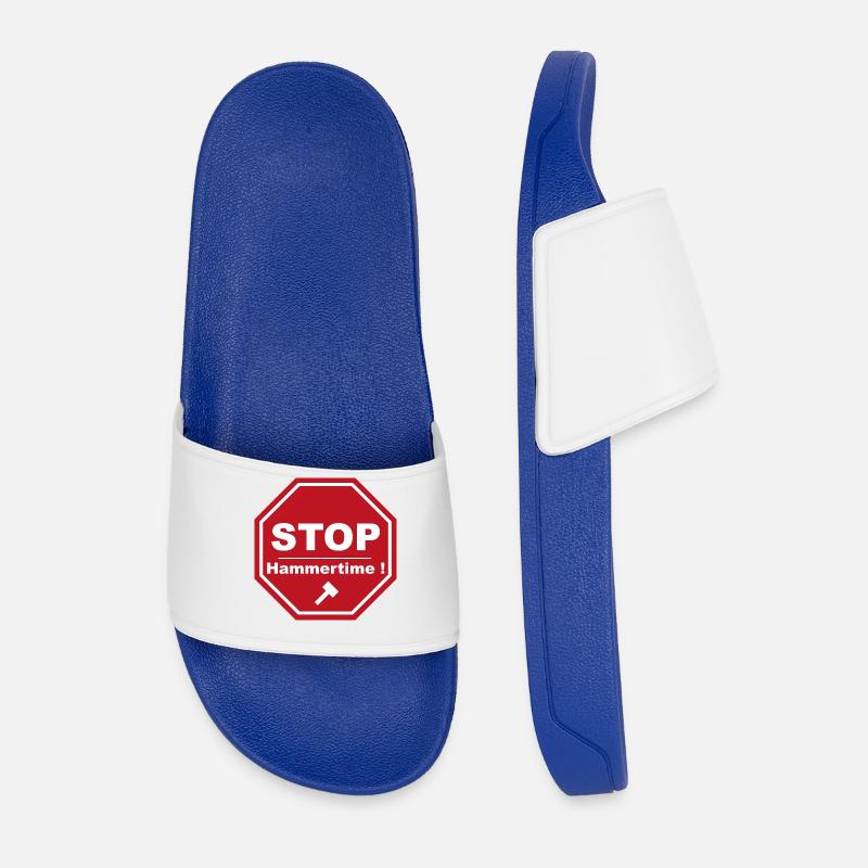 Stop Hammertime - Men’s Pool Sliders - royal blue