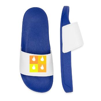 MineMineMineMine - yellow - Men’s Pool Sliders - royal blue - Front