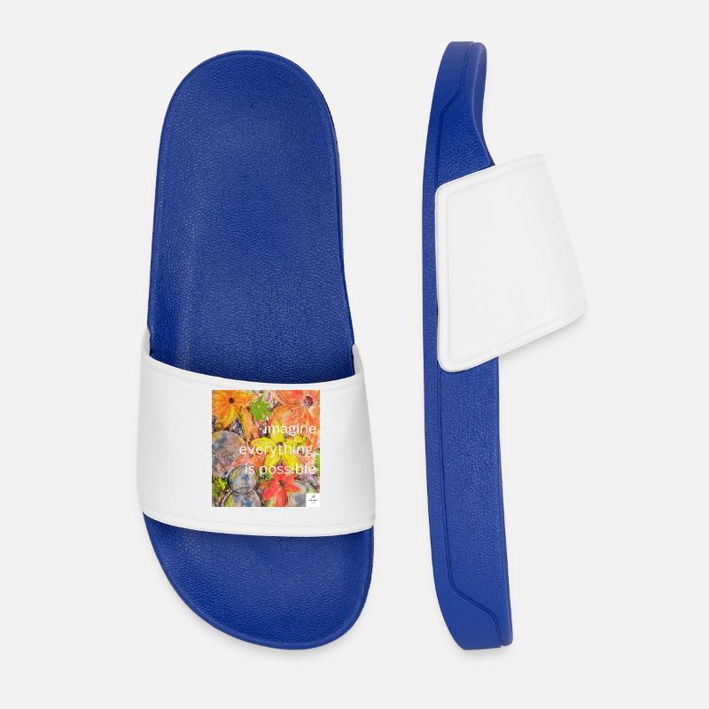 imagine everything is possible I statementstyle - Men’s Pool Sliders - royal blue
