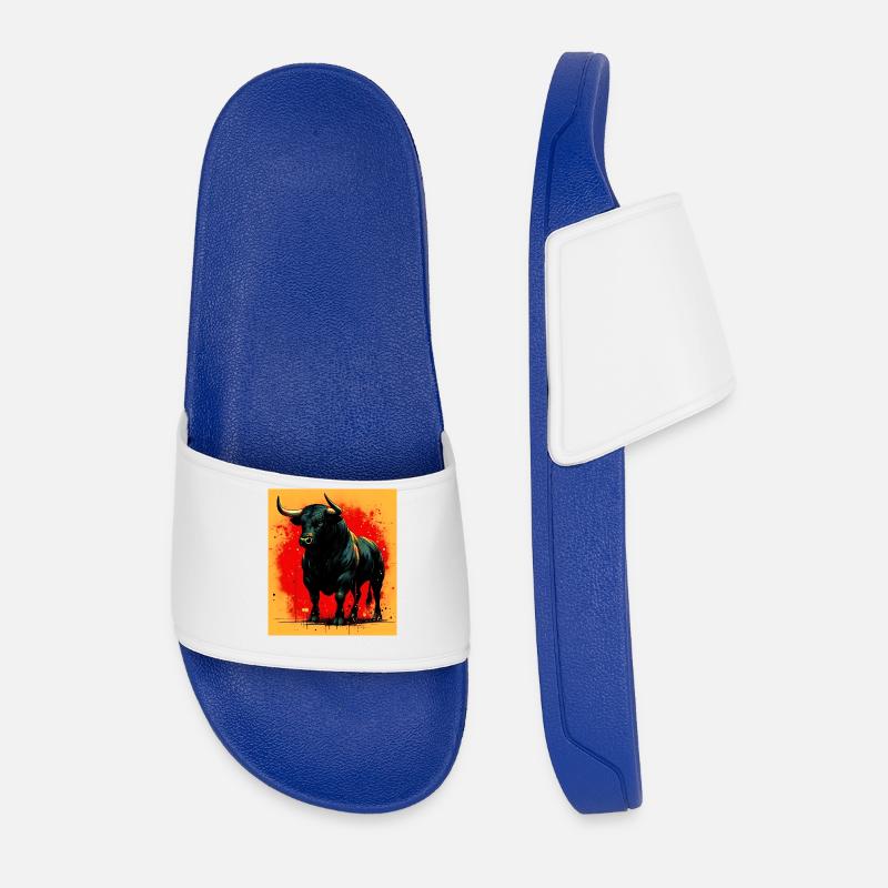 bull - Men’s Pool Sliders - royal blue