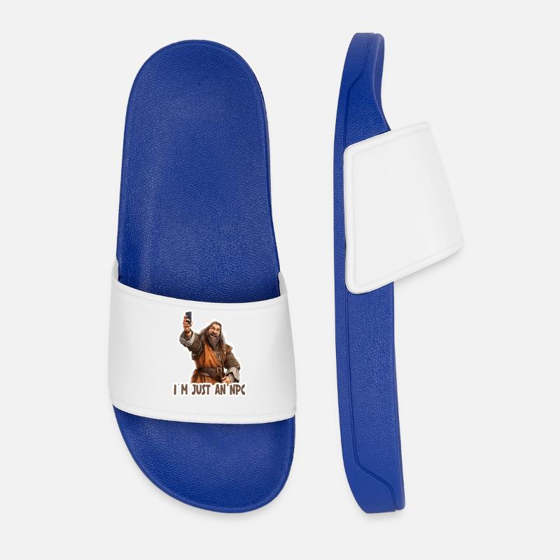 Sorry I'm Just a NPC – Funny RPG Design - Men’s Pool Sliders - royal blue