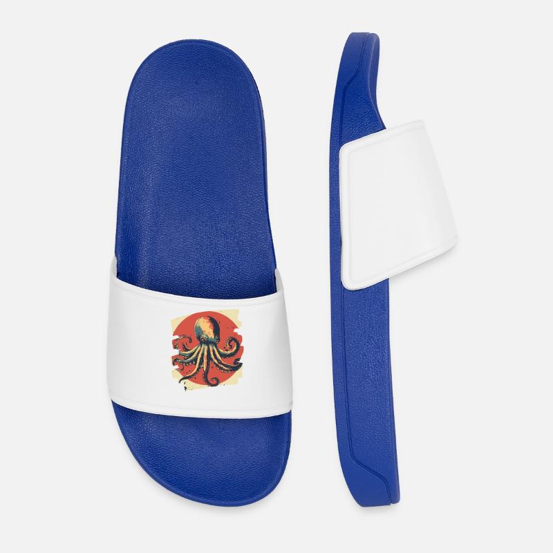 Octopus Octopus - Men’s Pool Sliders - royal blue