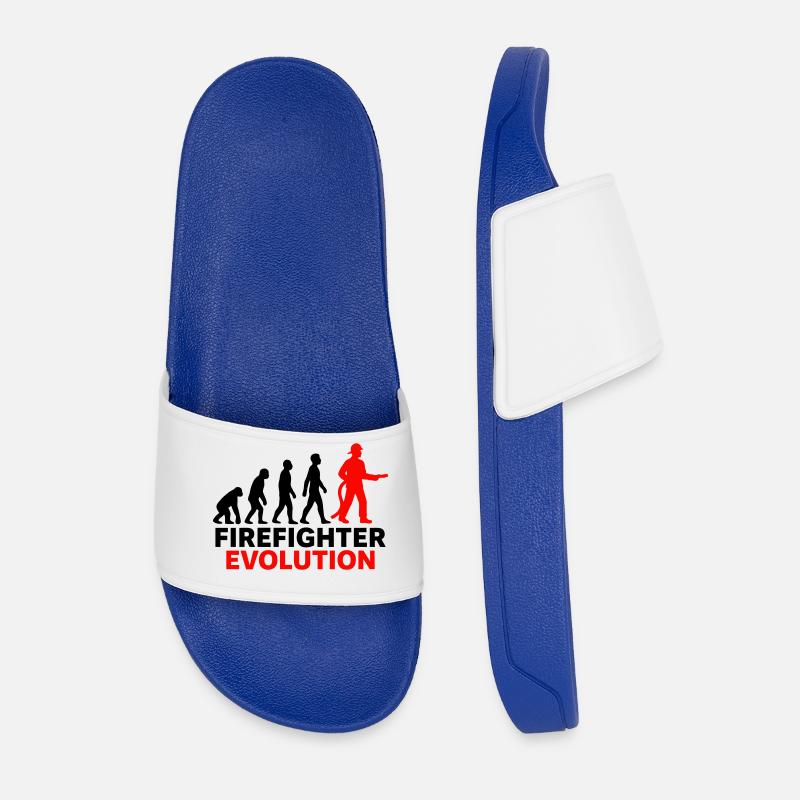 Feuerwehr Evolution Held Geschenk Cool - Männer Badelatschen - Königsblau