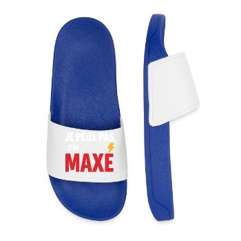Je peux pas, j’ai maxé - Claquettes Homme - bleu roi - Devant