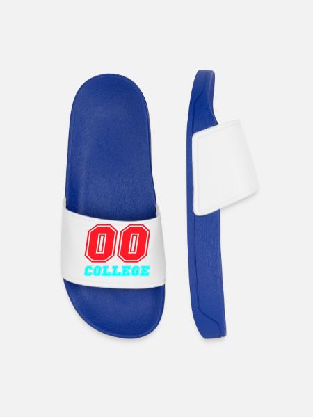 00 College Neon Emblem - Men’s Pool Sliders - royal blue