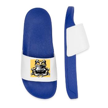 grenouille - Claquettes Homme - bleu roi - Devant