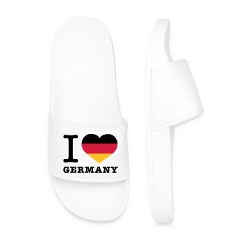 I love Germany | Herz | Heart - Claquettes Homme - blanc - Devant