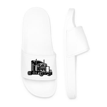 Un camion - Claquettes Homme - blanc - Devant