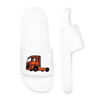 DAF Camion Camionneur LKW Laster - Claquettes Homme - blanc - Devant