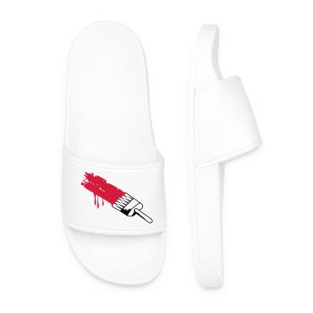 Une brosse avec des couleurs - Claquettes Homme - blanc - Devant