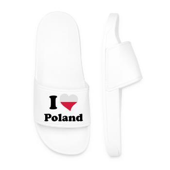 I love Poland - Men’s Pool Sliders - white - Front