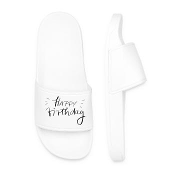Joyeux anniversaire - Claquettes Homme - blanc - Devant
