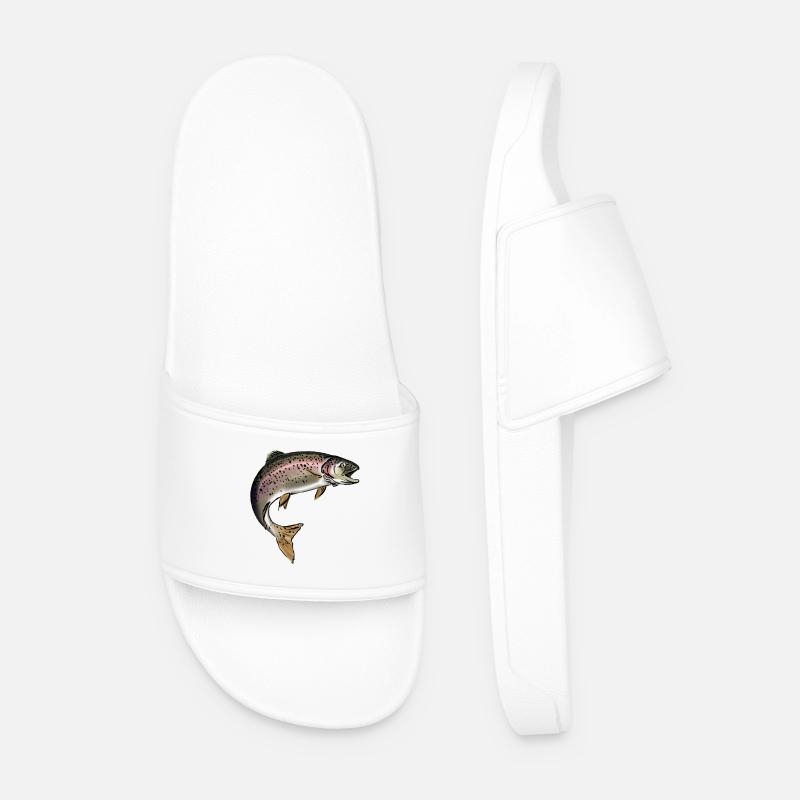 Forelle - Männer Badelatschen - Weiß