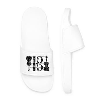 Alto Keys & Violas (Vintage Black) Musicians - Men’s Pool Sliders - white - Front
