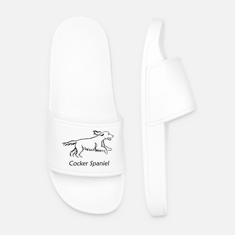 Cocker spaniel - Men’s Pool Sliders - white