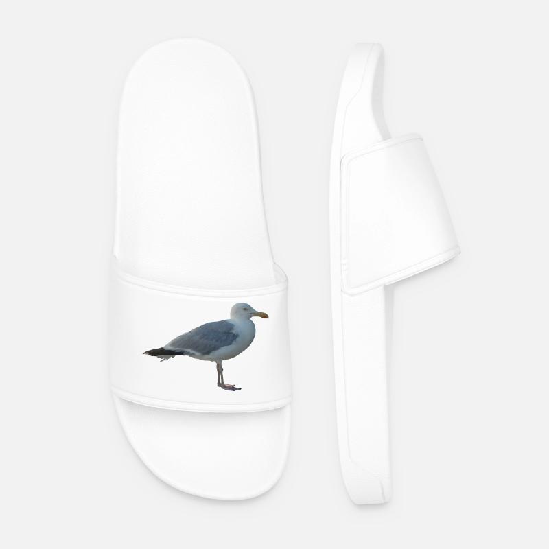 Möwe - Männer Badelatschen - Weiß