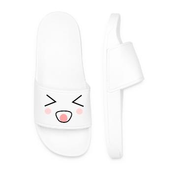 Kawaii Face Kawaii Costume Kawaii - Men’s Pool Sliders - white - Front
