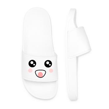 Kawaii Face Kawaii Costume Kawaii - Men’s Pool Sliders - white - Front