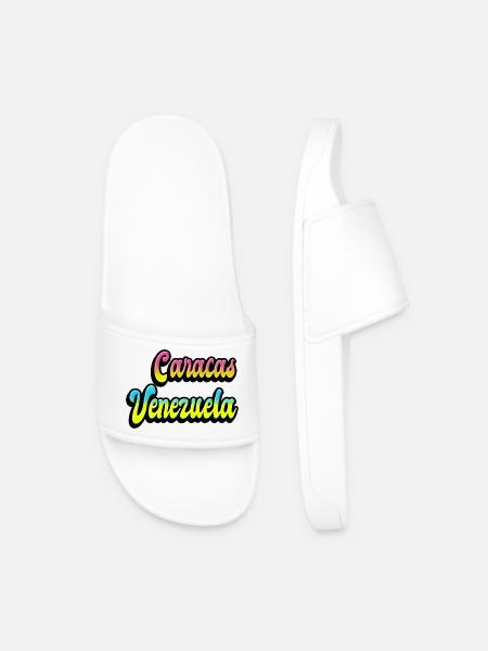 Caracas Venezuela Design - Men’s Pool Sliders - white
