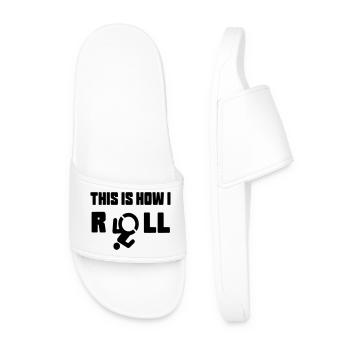 Voici comment je roule mon fauteuil roulant * - Claquettes Homme - blanc - Devant