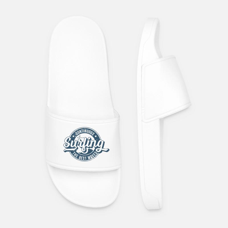 Denim surf label Vintaged - Men’s Pool Sliders - white