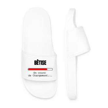 Bêtise en cours de chargement - Claquettes Homme - blanc - Devant