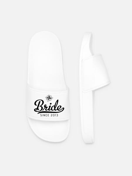 Bride since 2013 - Men’s Pool Sliders - white