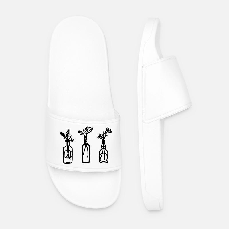 Nature in a bottle (black) - Men’s Pool Sliders - white