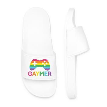 Mois de la fierté LGBT - Gaymer - Claquettes Homme - blanc - Devant