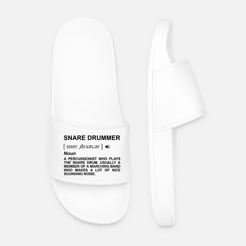 Drummer Dictionary - Men’s Pool Sliders - white