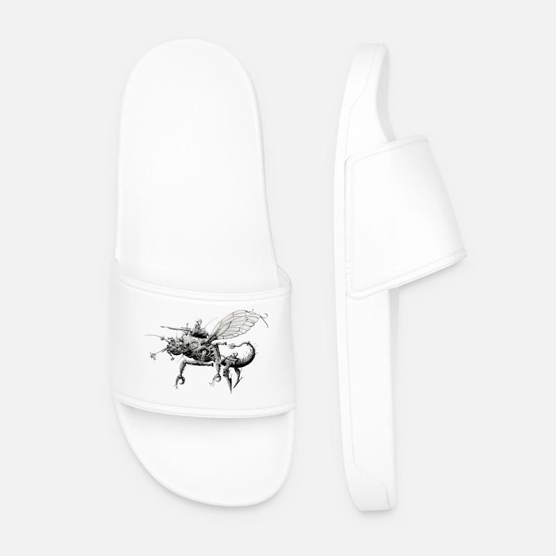 Robot insect - Men’s Pool Sliders - white