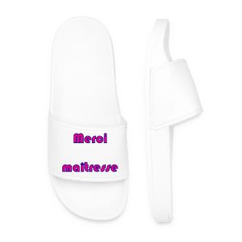MAÎTRESSE. MERCI. MERCI MAÎTRESSE. CADEAU MAÎTRESS - Claquettes Homme - blanc - Devant