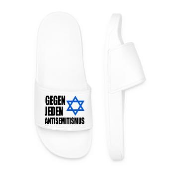 Gegen jeden antisemitismus - Männer Badelatschen - Weiß - Vorne