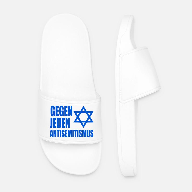 Gegen jeden antisemitismus - Männer Badelatschen - Weiß