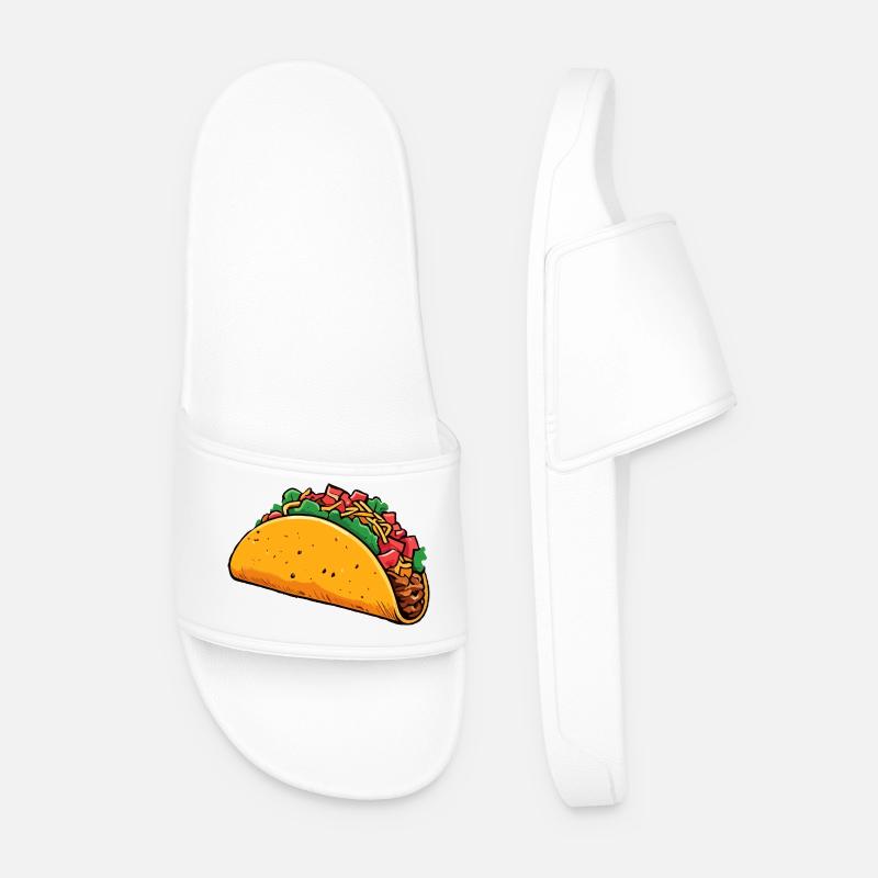 Tacos - Men’s Pool Sliders - white