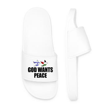 God wants peace for israel free palestine - Claquettes Homme - blanc - Devant