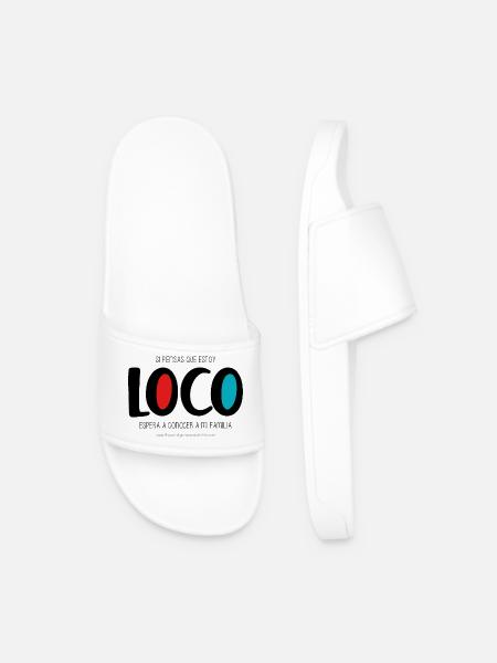 Je suis fou - Claquettes Homme - blanc