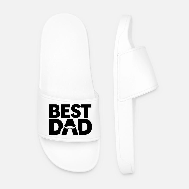 Bester Papa – Papa Geschenk Design - Männer Badelatschen - Weiß