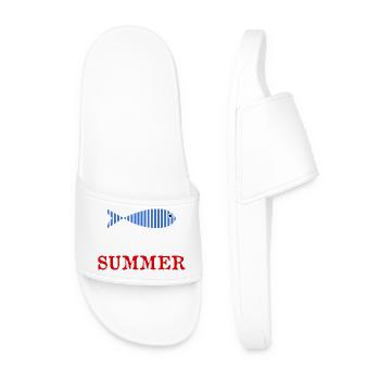MISTRESS. THANK YOU. THANK YOU MISTRESS - Men’s Pool Sliders - white - Front
