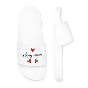 RETIREMENT. COLLEAGUE. RETIREMENT. RETIRED. RETIREMENT. - Men’s Pool Sliders - white - Front