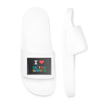 Retrogaming - J'aime le retrogaming - Claquettes Homme - blanc - Devant