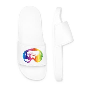 Ski Goggles Piste Mountains Multicoloured - Men’s Pool Sliders - white - Front