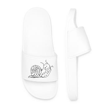 snail - Men’s Pool Sliders - white - Front
