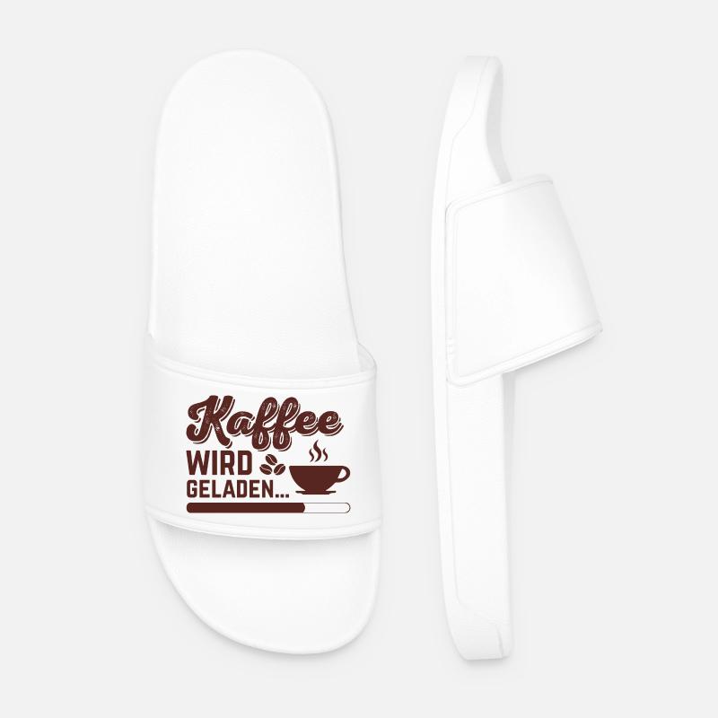 Kaffee wird geladen - Männer Badelatschen - Weiß