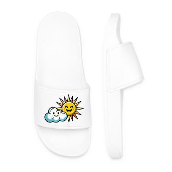 Cloud Sun - Men’s Pool Sliders - white - Front
