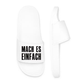 Make it easy Saying Founder Entrepreneur - Men’s Pool Sliders - white - Front