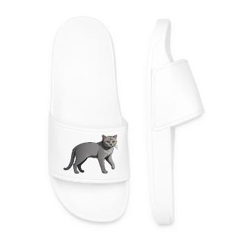 Mignon British Shorthair - Chat Autocollant - Claquettes Homme - blanc - Devant